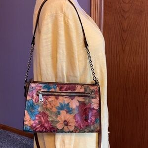 Patricia Nash Crossbody and Shoulder Fresco Bouquet Collection Leather Bag